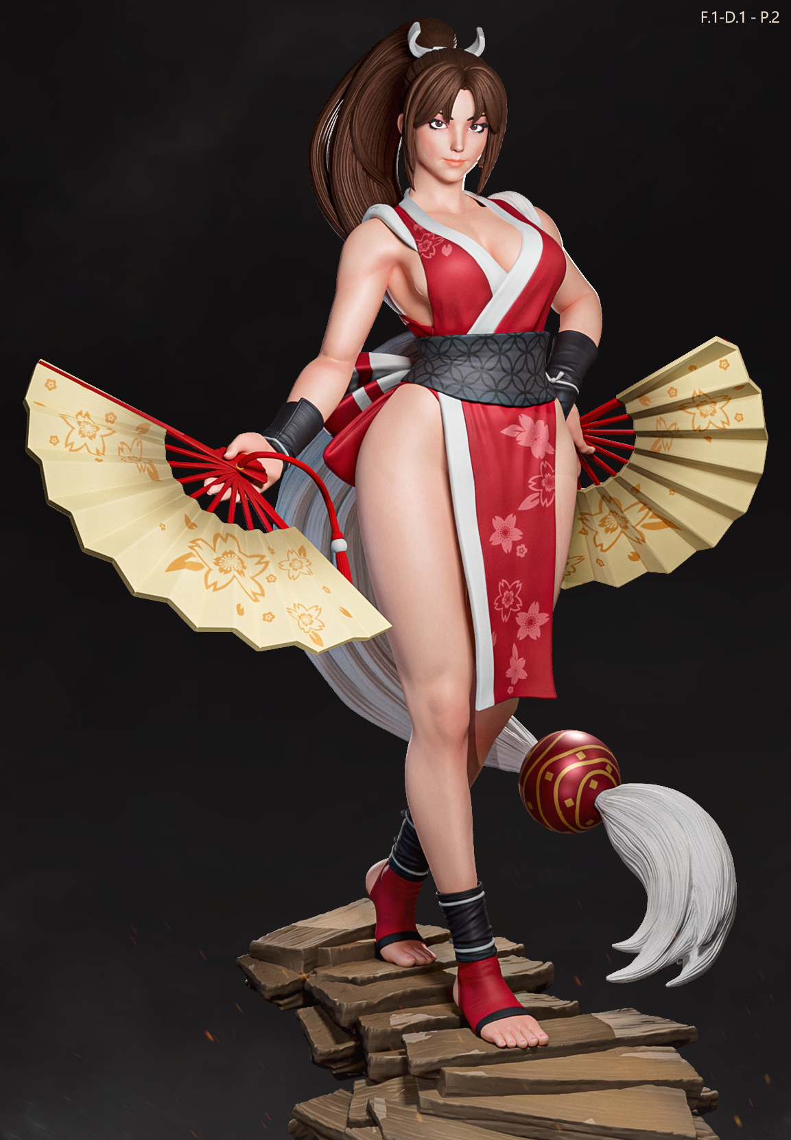 Mai Shiranui Classic Style KOF Unpainted Resin Garage Model Kit (1/6-1/12)