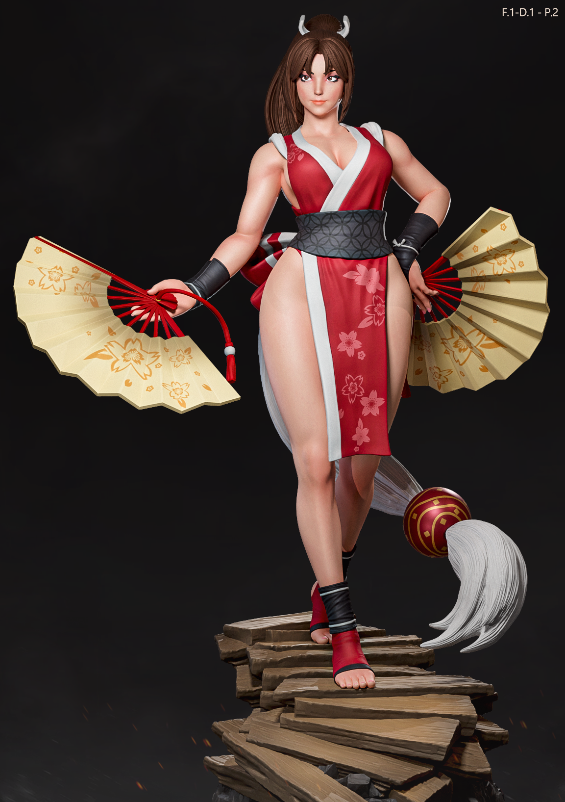 Mai Shiranui Classic Style KOF Unpainted Resin Garage Model Kit (1/6-1/12)