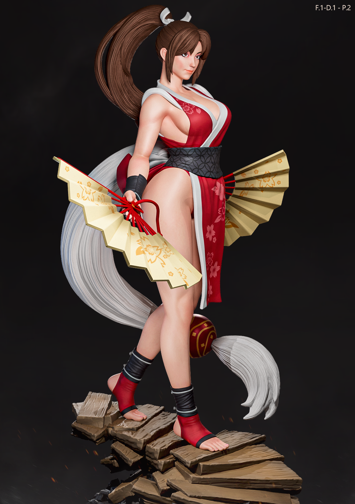 Mai Shiranui Classic Style KOF Unpainted Resin Garage Model Kit (1/6-1/12)