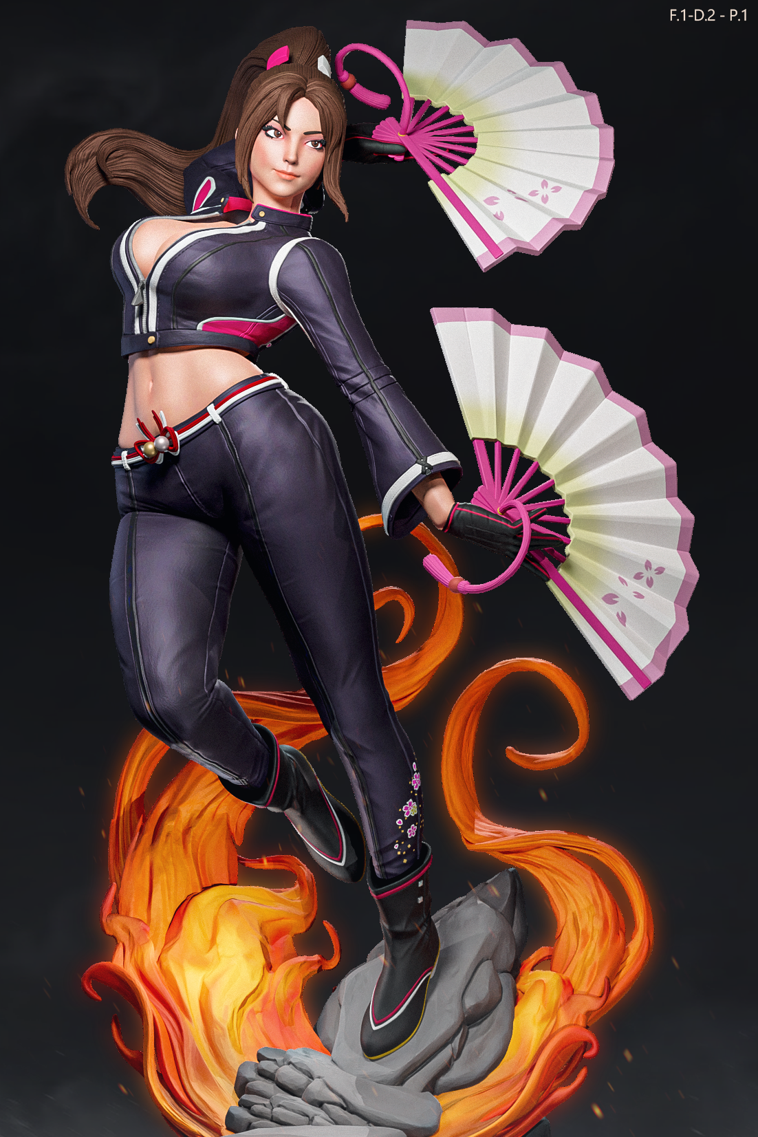 Mai Shiranui Streetwear Style KOF Unpainted Resin Garage Model Kit (1/6-1/12)