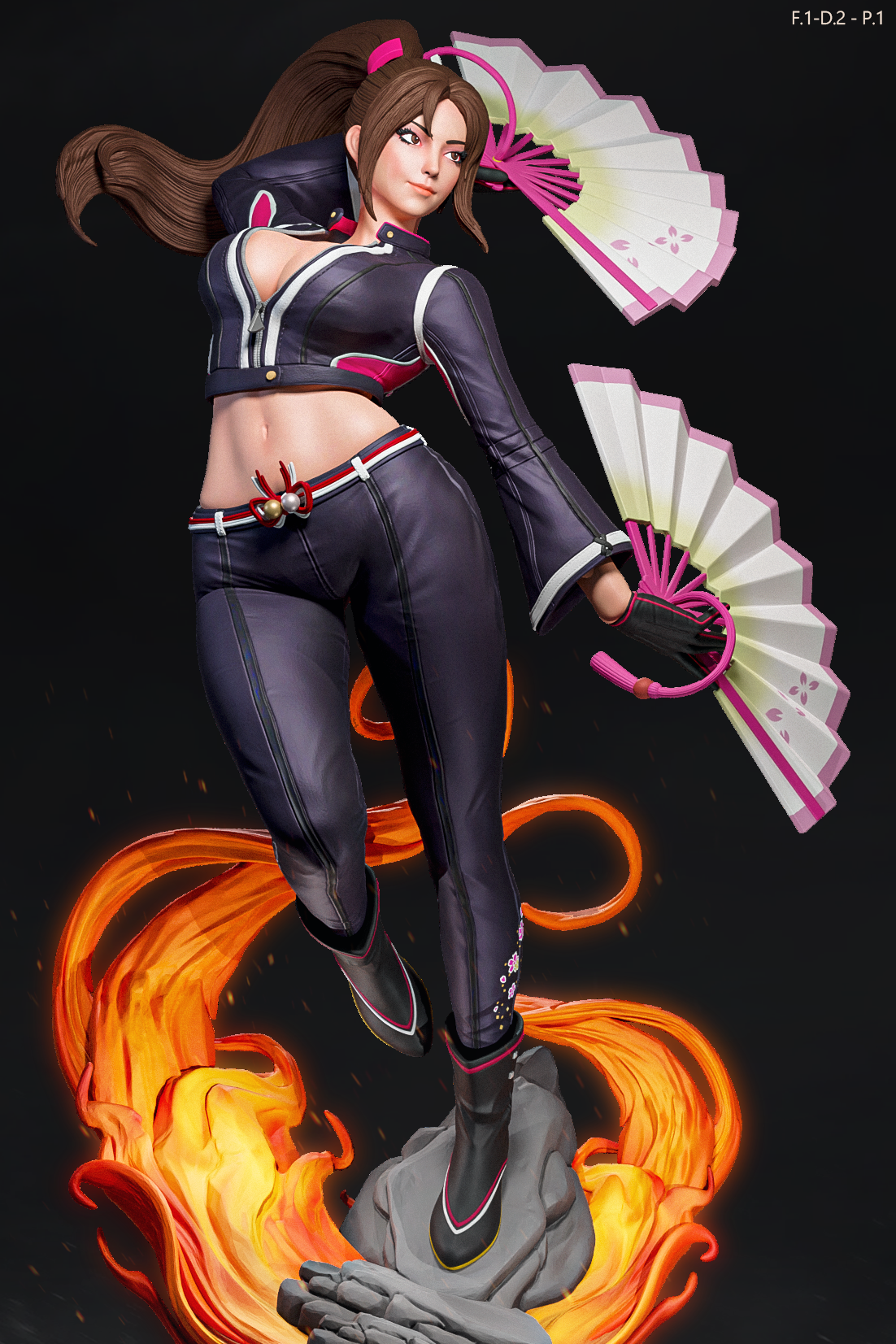 Mai Shiranui Streetwear Style KOF Unpainted Resin Garage Model Kit (1/6-1/12)
