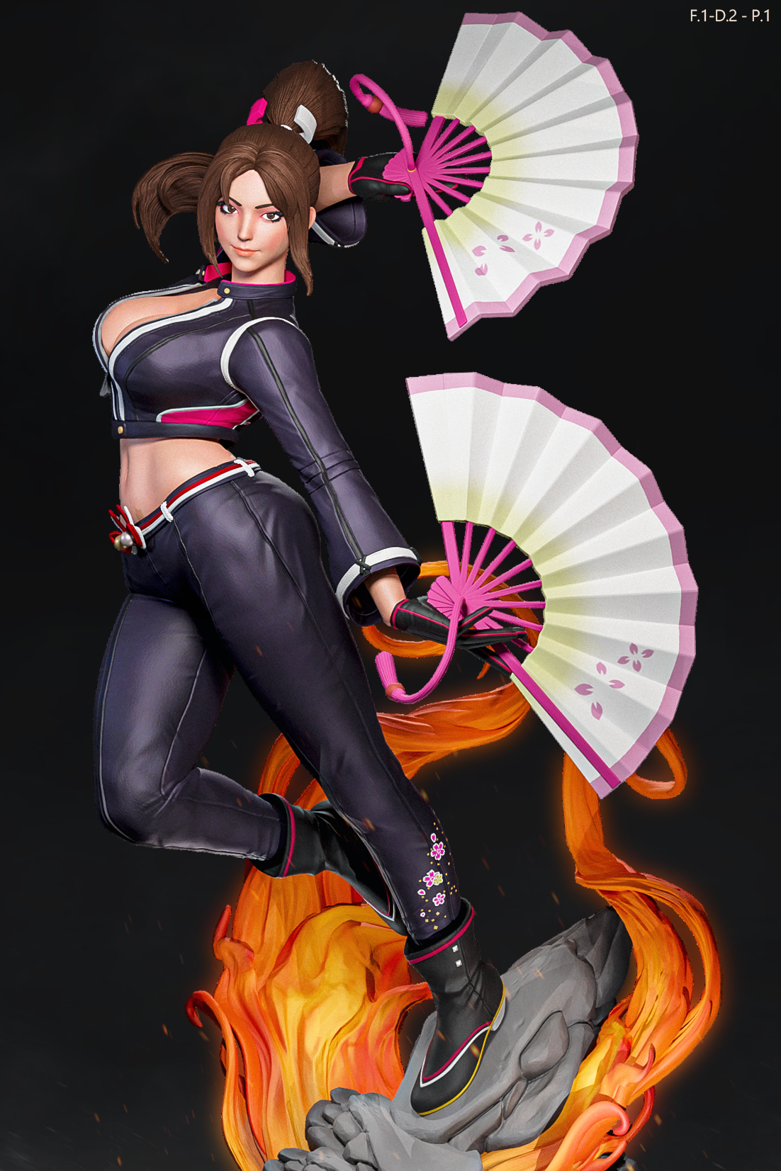 Mai Shiranui Streetwear Style KOF Unpainted Resin Garage Model Kit (1/6-1/12)