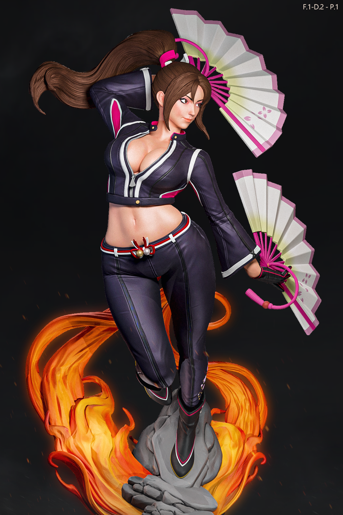Mai Shiranui Streetwear Style KOF Unpainted Resin Garage Model Kit (1/6-1/12)