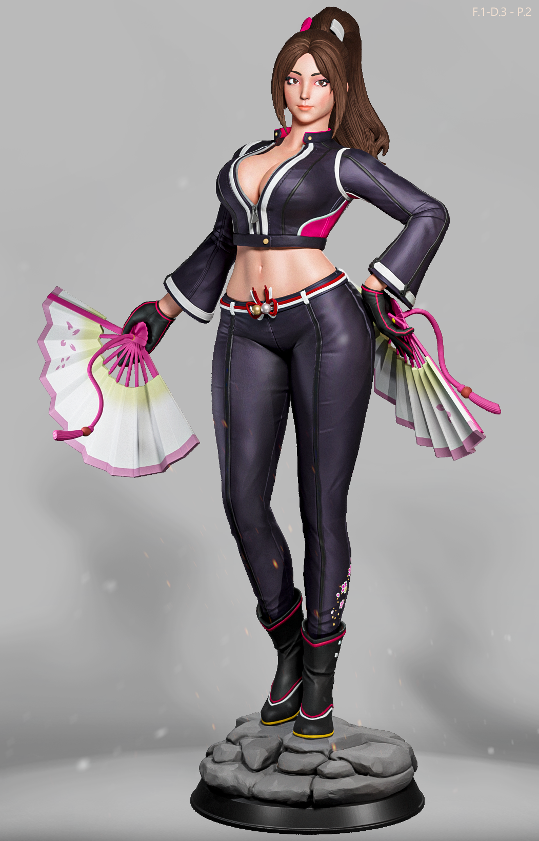 Mai Shiranui Streetwear Style KOF Unpainted Resin Garage Model Kit (1/6-1/12)