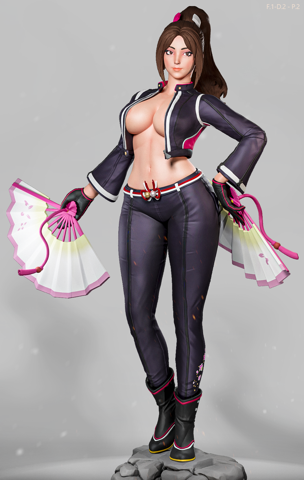 Mai Shiranui Streetwear Style KOF Unpainted Resin Garage Model Kit (1/6-1/12)