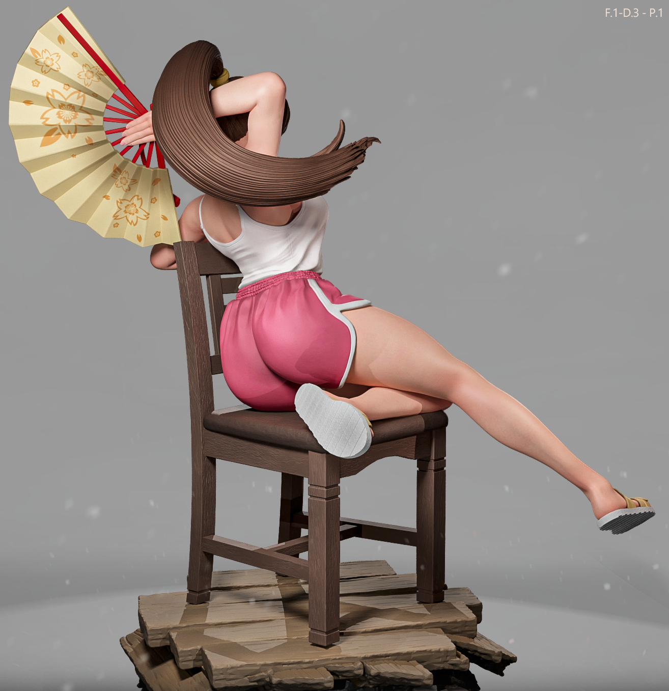 Mai Shiranui Casual Style KOF Unpainted Resin Garage Model Kit (1/6-1/12)