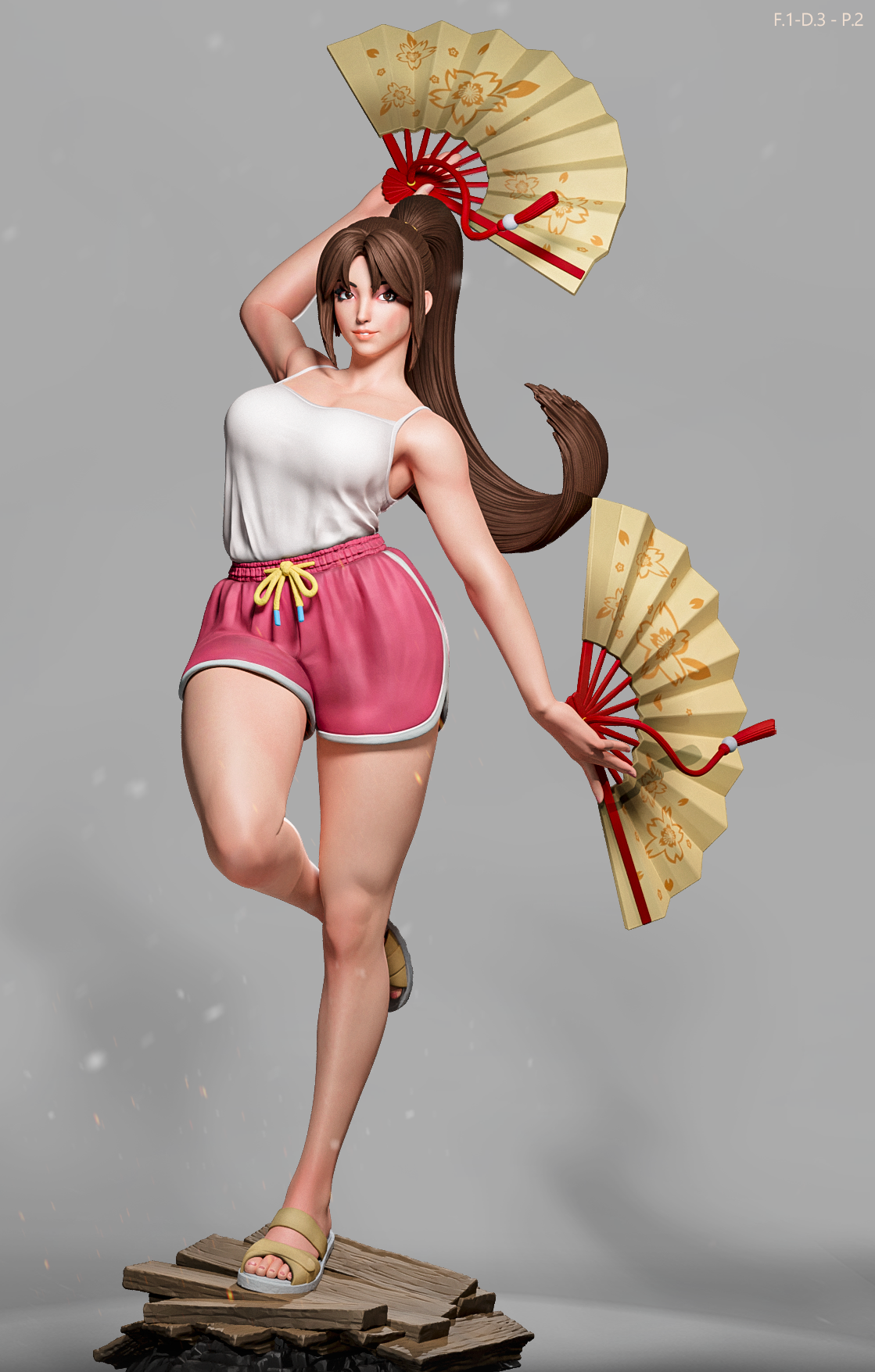 Mai Shiranui Casual Style KOF Unpainted Resin Garage Model Kit (1/6-1/12)