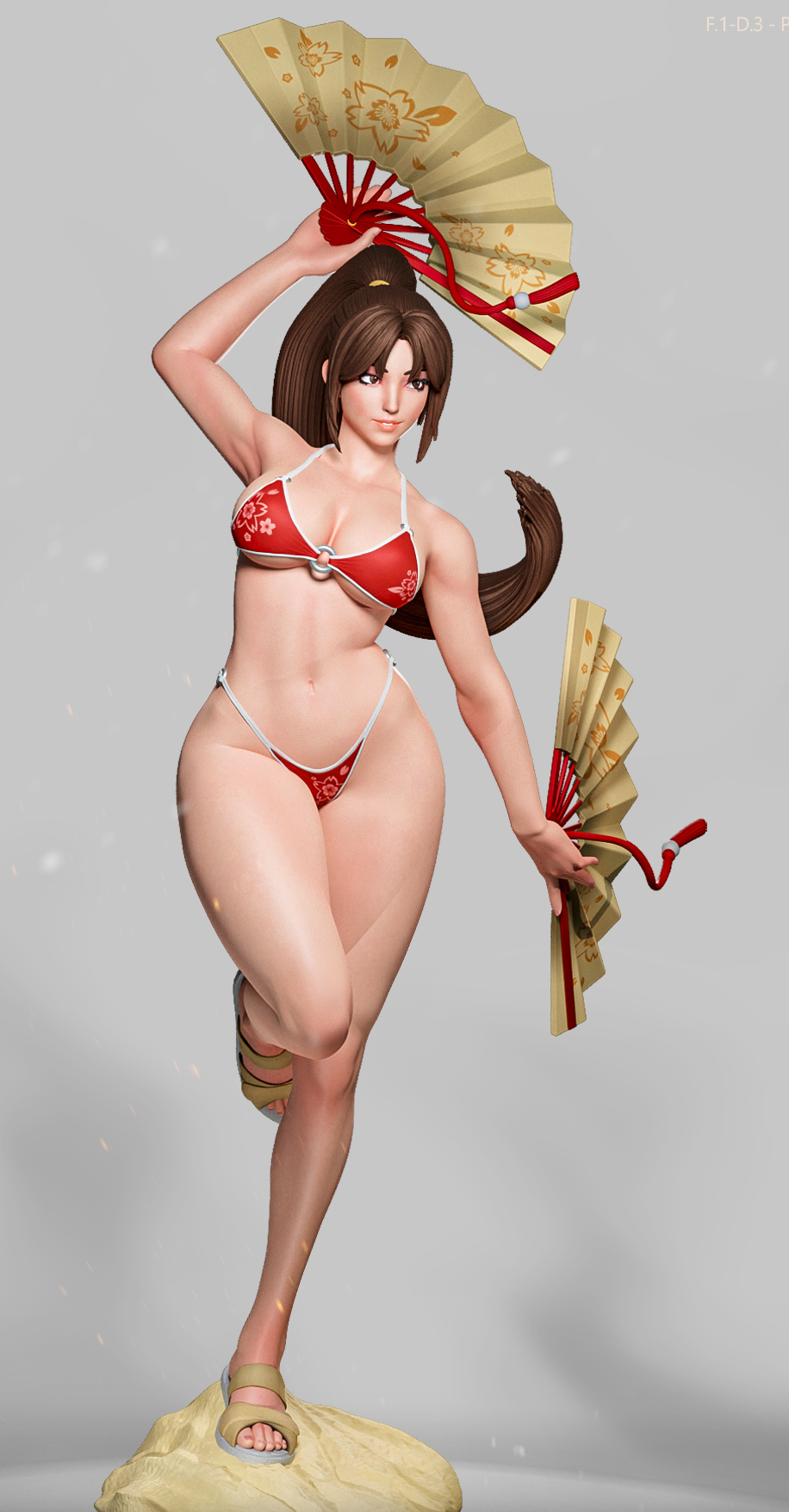 Mai Shiranui Casual Style KOF Unpainted Resin Garage Model Kit (1/6-1/12)