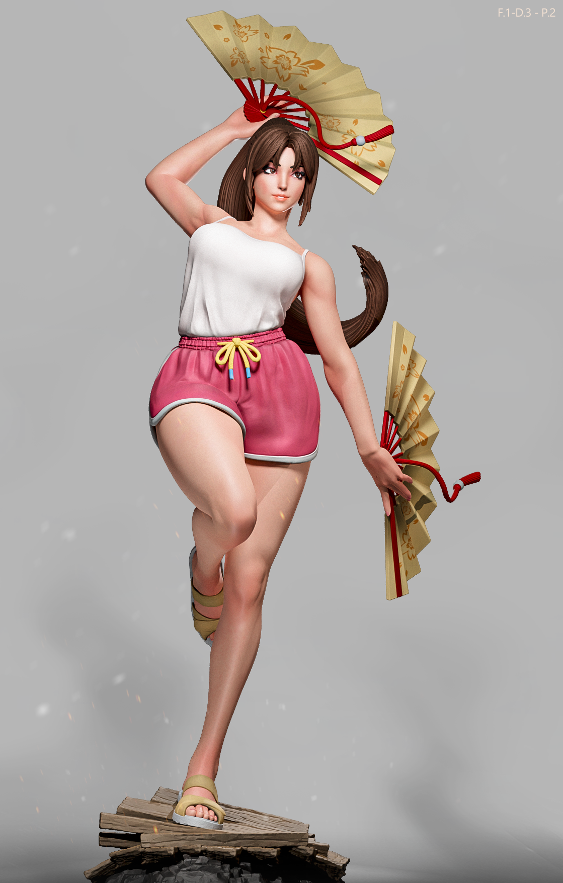 Mai Shiranui Casual Style KOF Unpainted Resin Garage Model Kit (1/6-1/12)