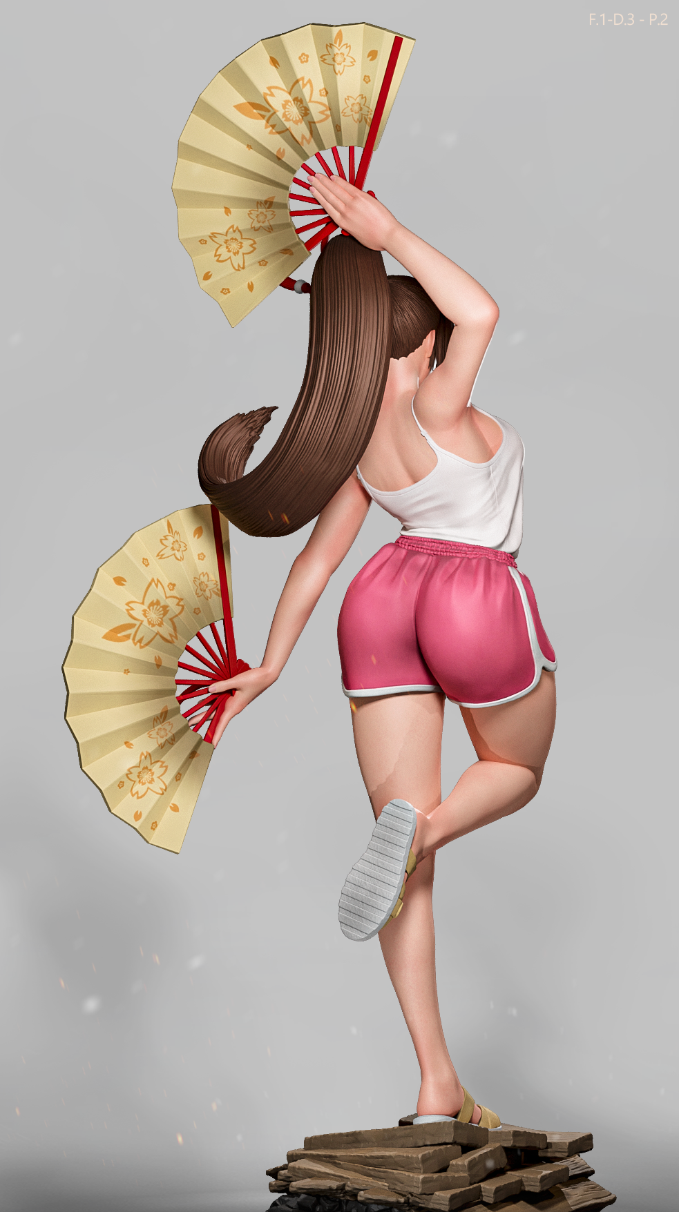 Mai Shiranui Casual Style KOF Unpainted Resin Garage Model Kit (1/6-1/12)