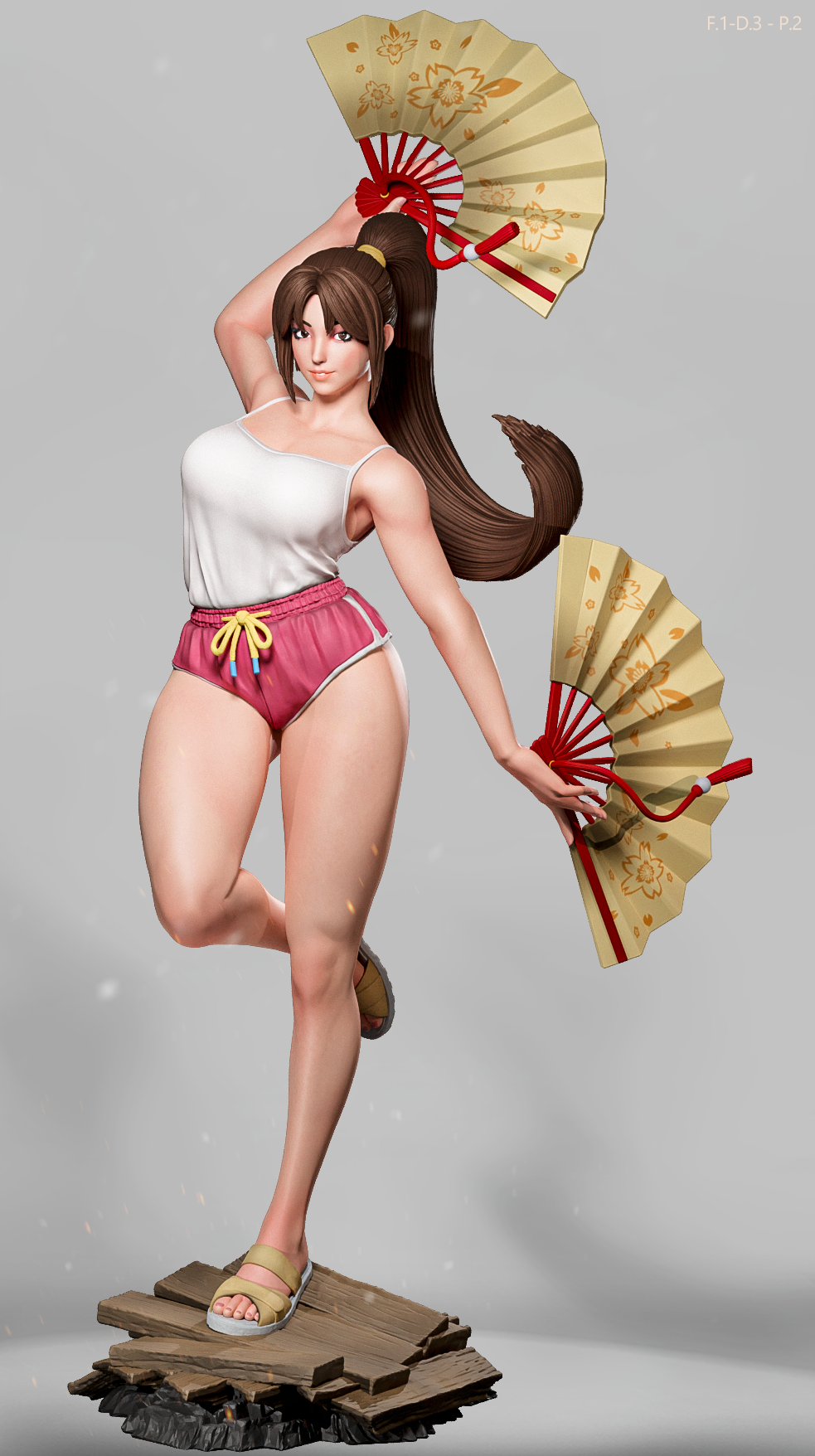 Mai Shiranui Casual Style KOF Unpainted Resin Garage Model Kit (1/6-1/12)