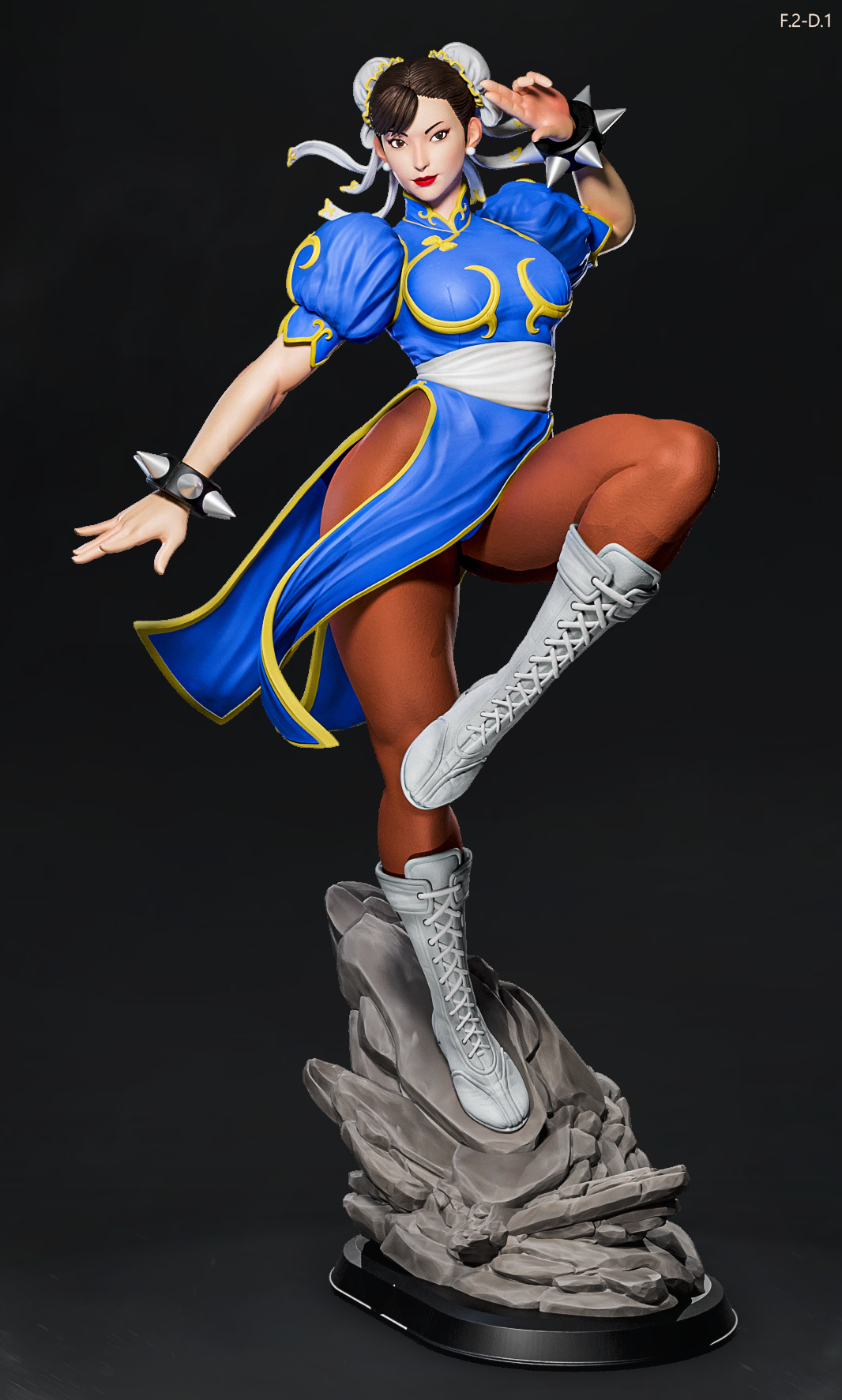 Classic Chun Li Style Street Fighter Unpainted Resin Garage Kit (1/6-1/12)