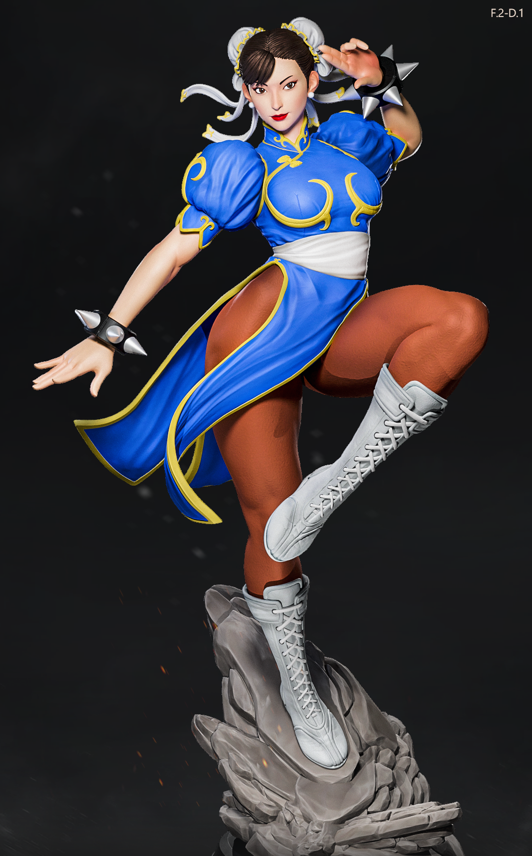 Classic Chun Li Style Street Fighter Unpainted Resin Garage Kit (1/6-1/12)