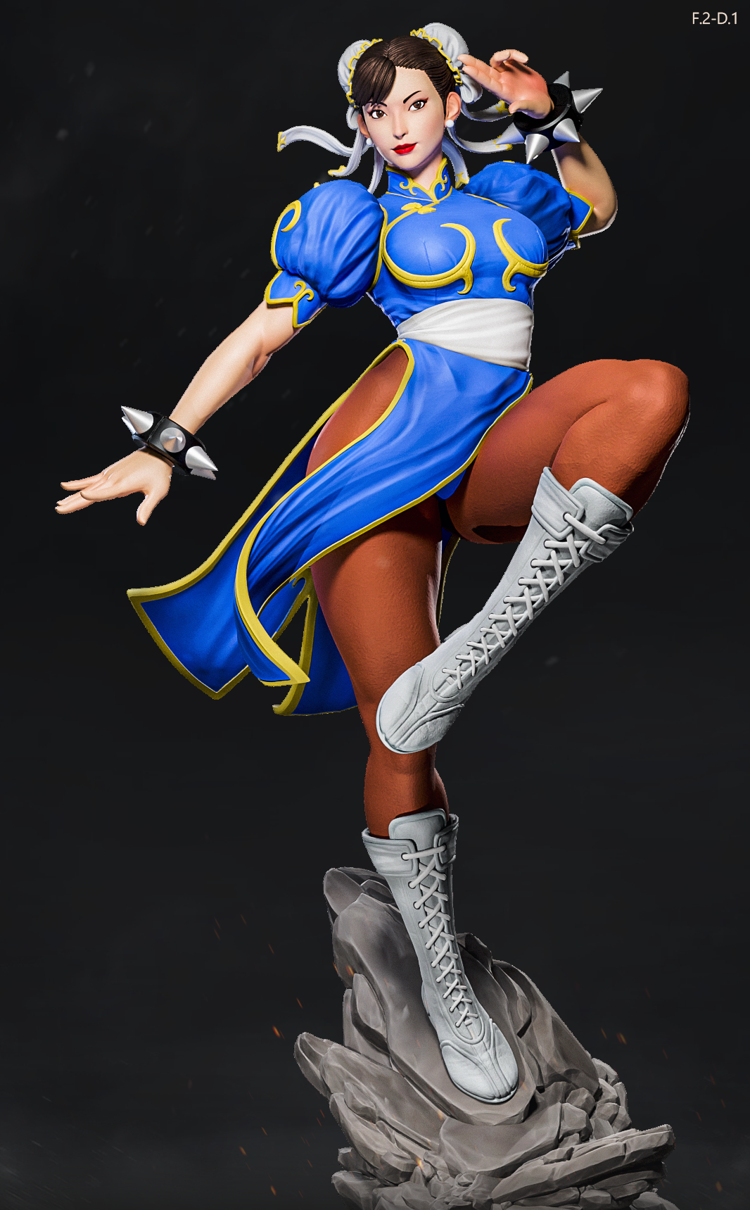 Classic Chun Li Style Street Fighter Unpainted Resin Garage Kit (1/6-1/12)