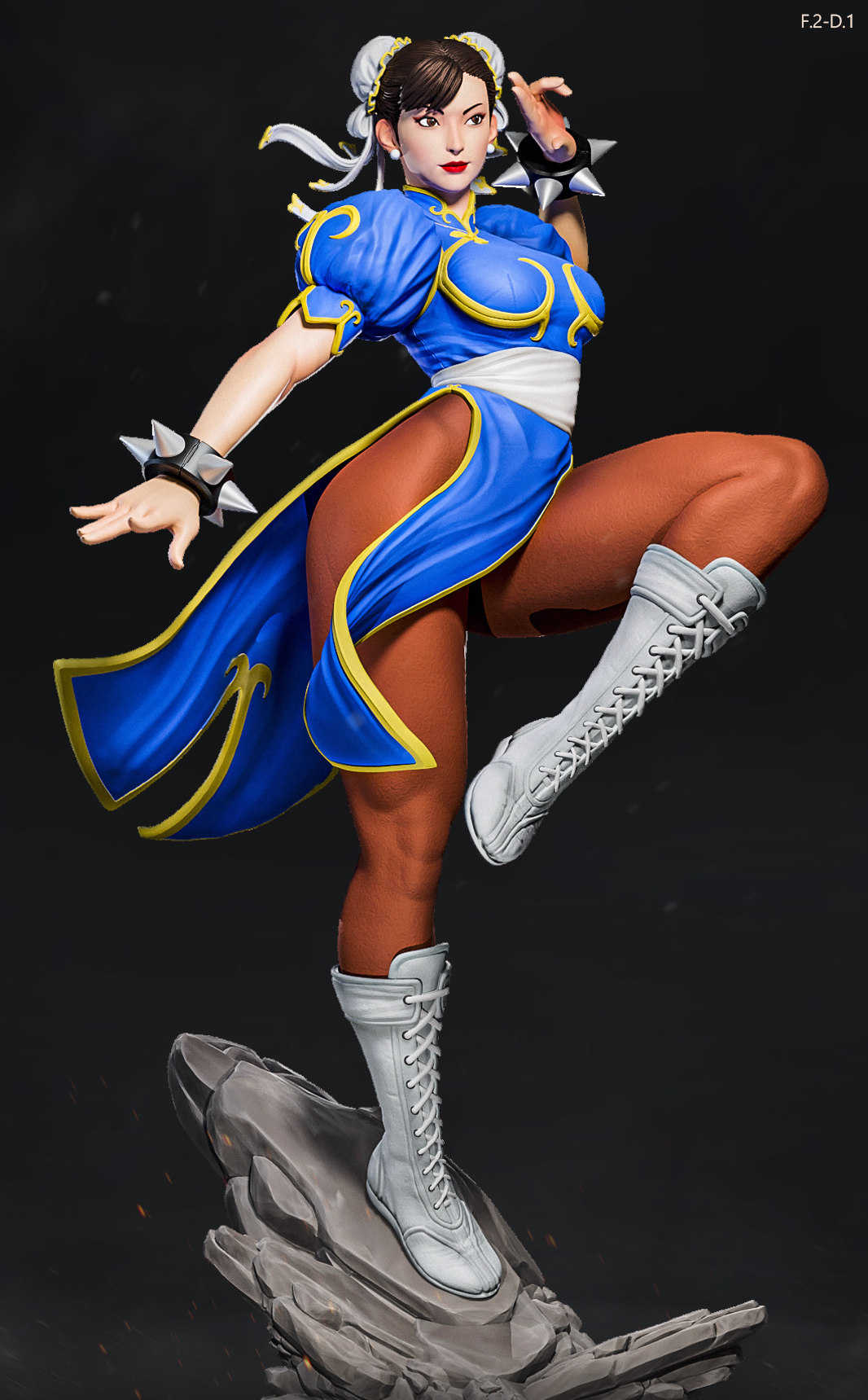 Classic Chun Li Style Street Fighter Unpainted Resin Garage Kit (1/6-1/12)