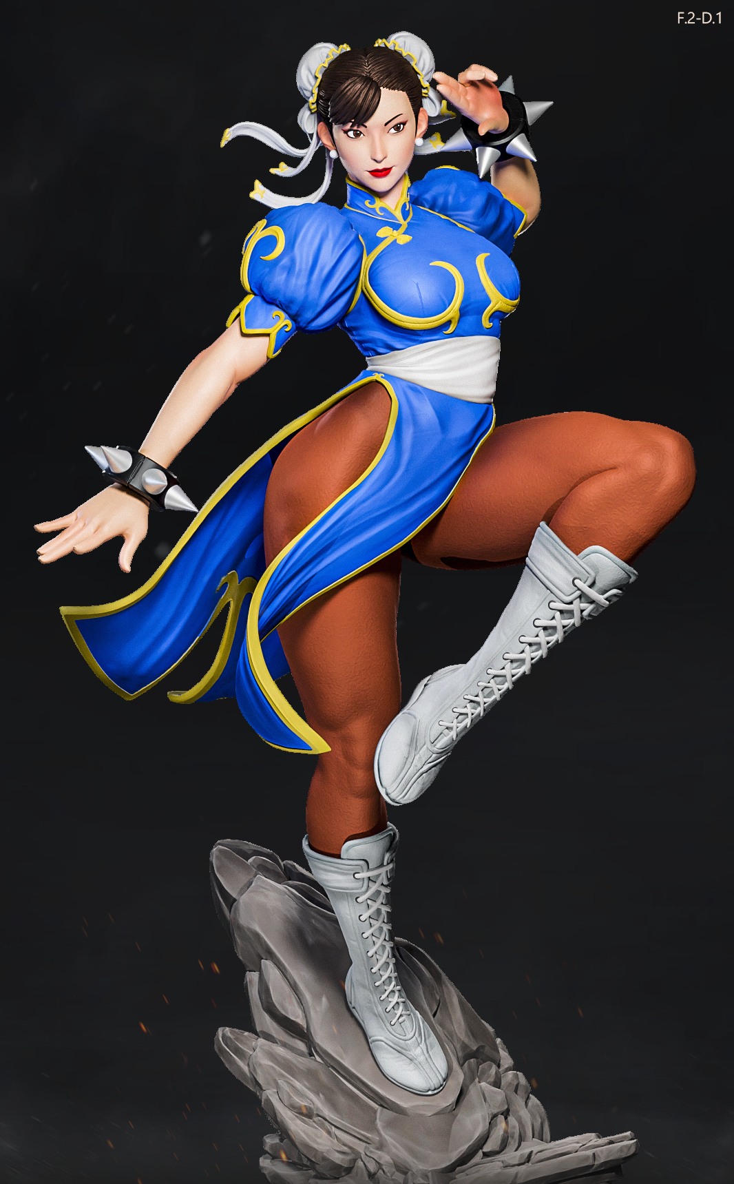 Classic Chun Li Style Street Fighter Unpainted Resin Garage Kit (1/6-1/12)