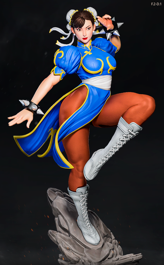 Classic Chun Li Style Street Fighter Unpainted Resin Garage Kit (1/6-1/12)