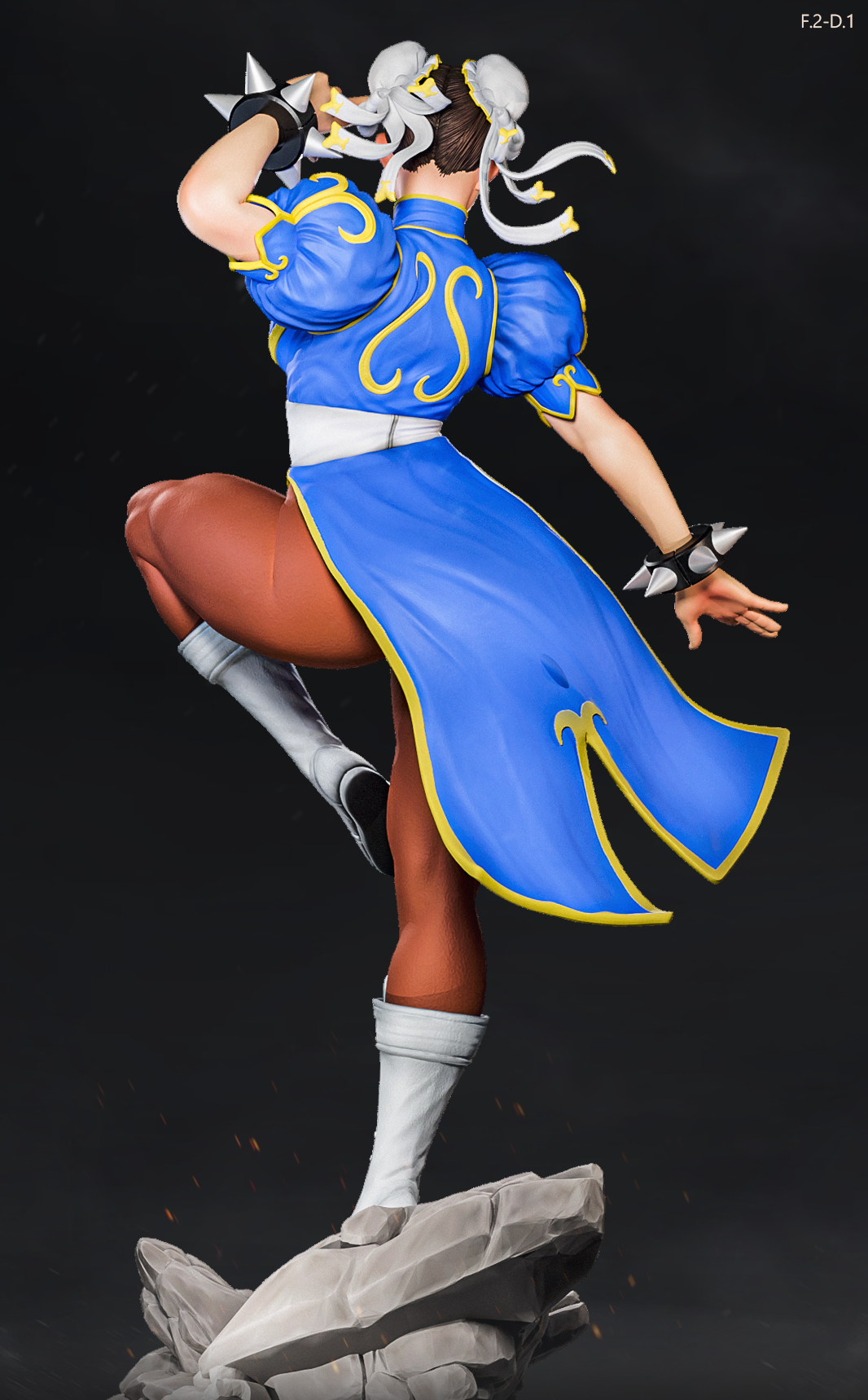 Classic Chun Li Style Street Fighter Unpainted Resin Garage Kit (1/6-1/12)