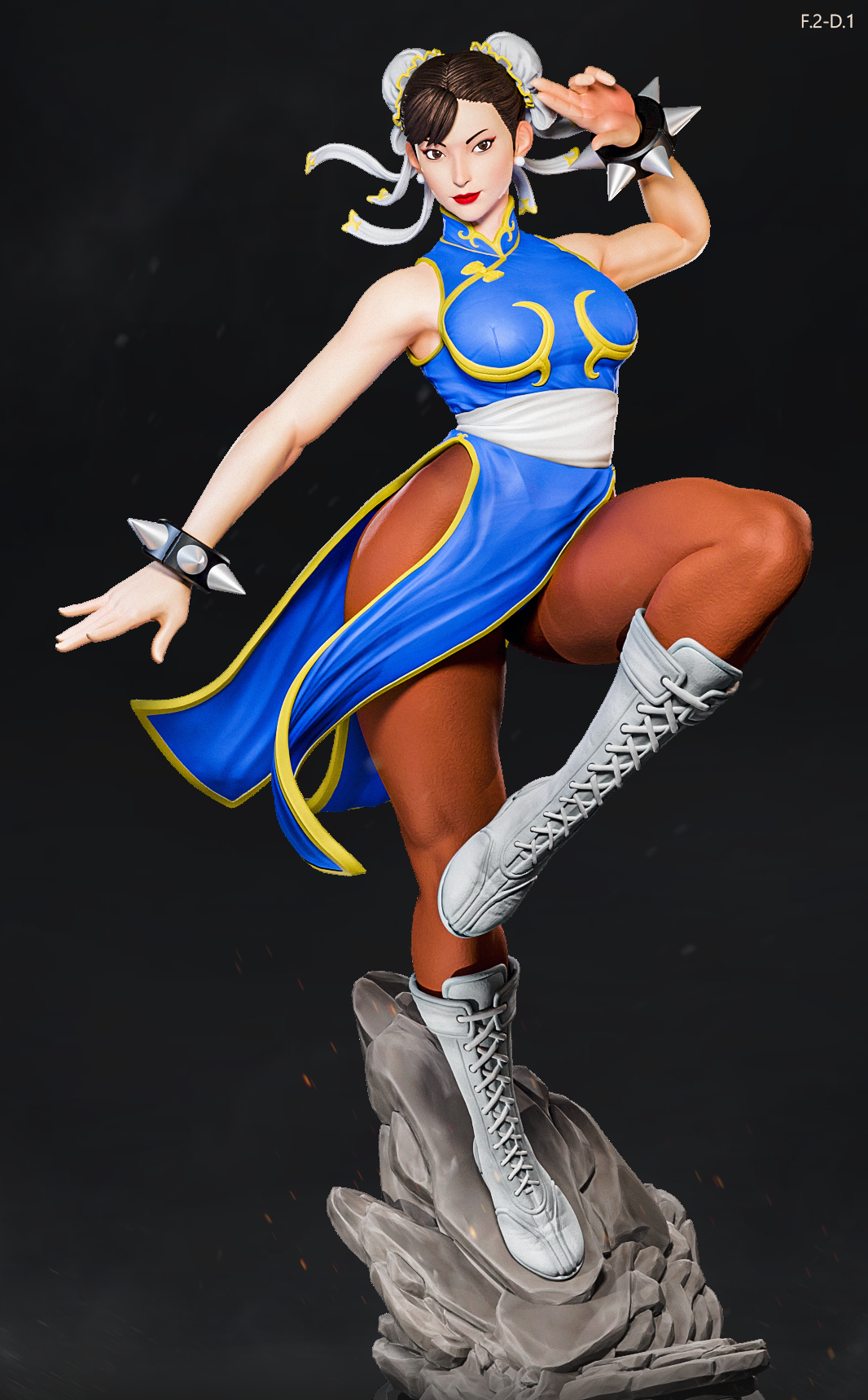 Classic Chun Li Style Street Fighter Unpainted Resin Garage Kit (1/6-1/12)