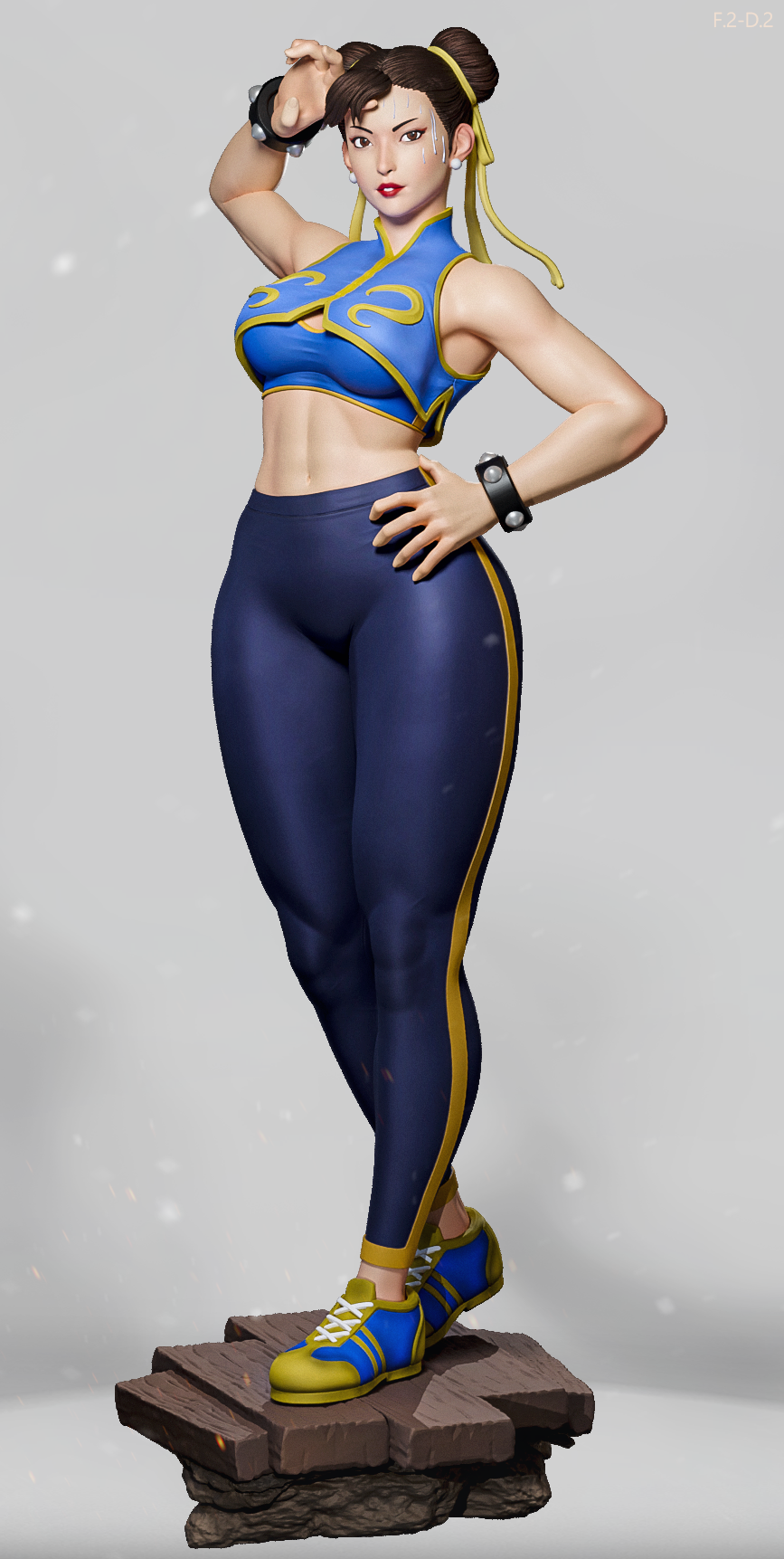 Classic Chun Li Style Street Fighter Unpainted Resin Garage Kit (1/6-1/12)