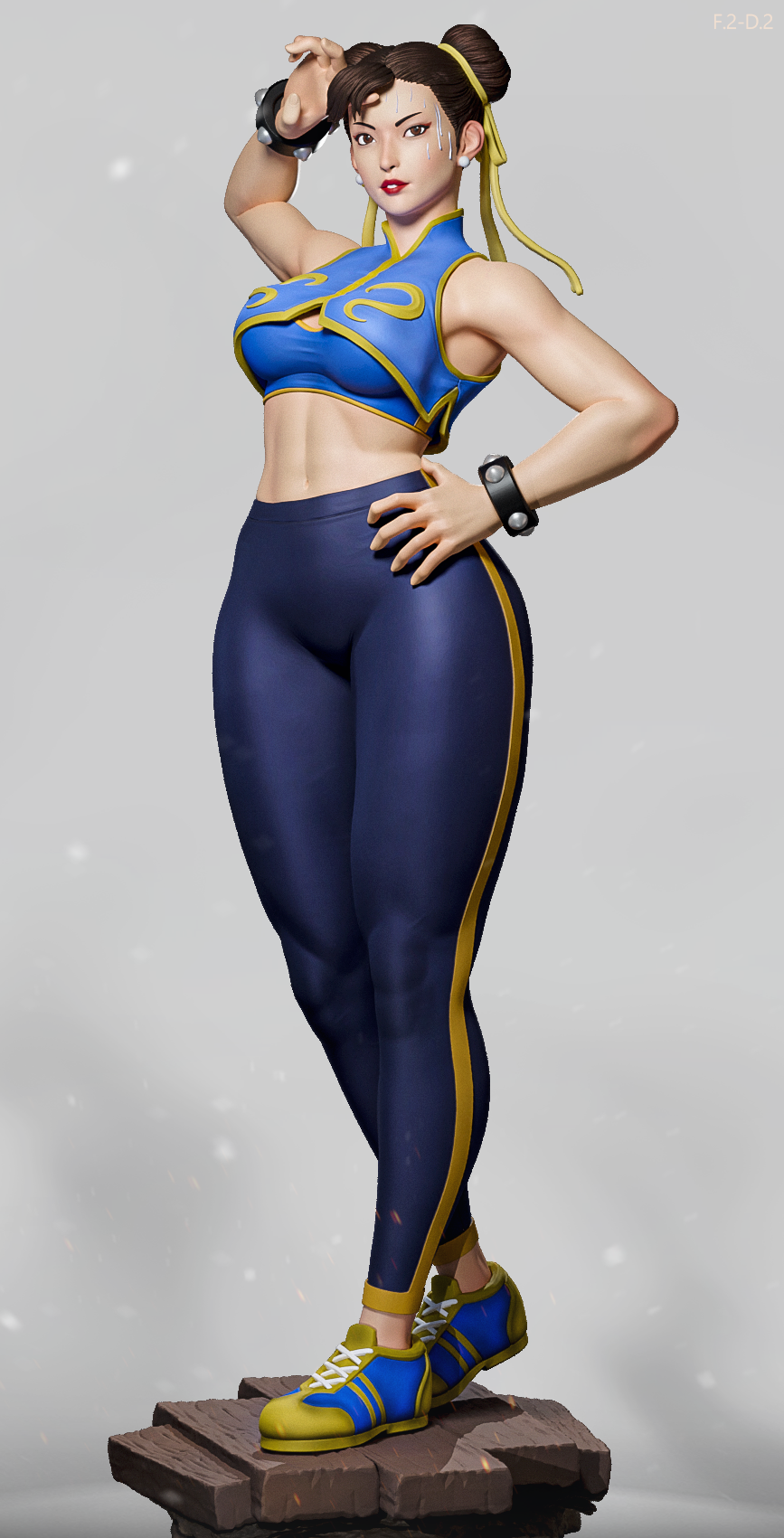 Classic Chun Li Style Street Fighter Unpainted Resin Garage Kit (1/6-1/12)