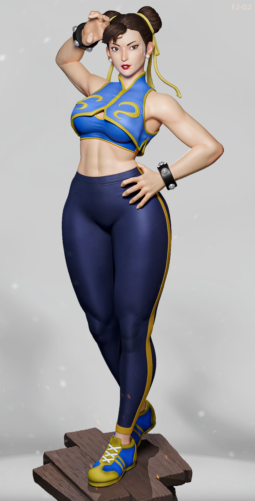 Classic Chun Li Style Street Fighter Unpainted Resin Garage Kit (1/6-1/12)