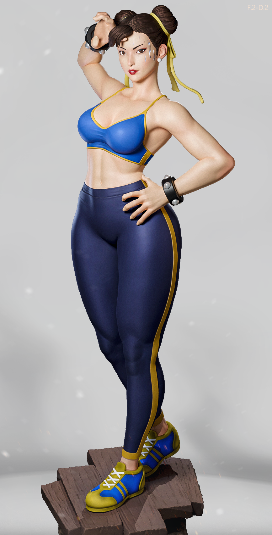 Classic Chun Li Style Street Fighter Unpainted Resin Garage Kit (1/6-1/12)
