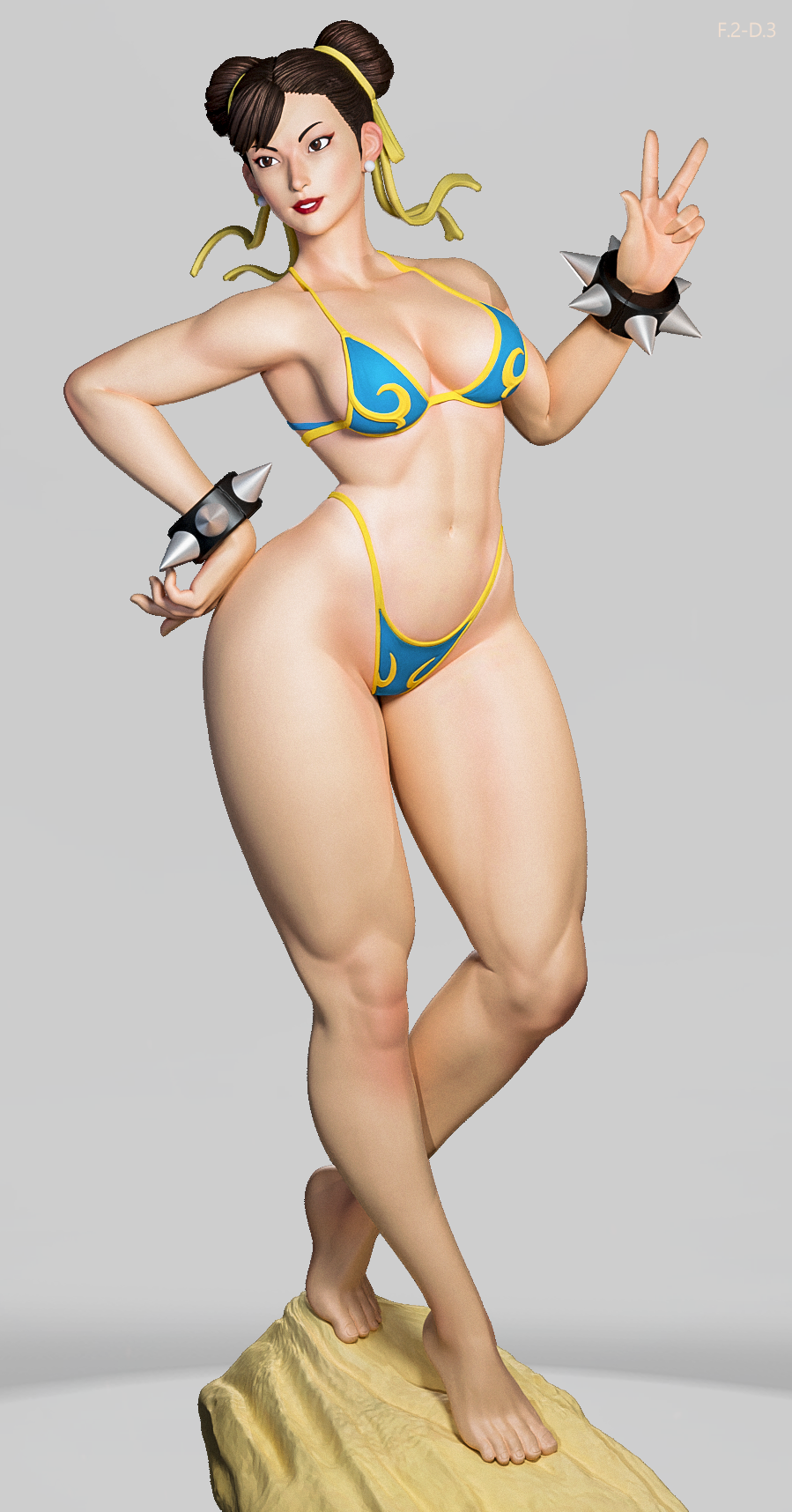 Classic Chun Li Style Street Fighter Unpainted Resin Garage Kit (1/6-1/12)
