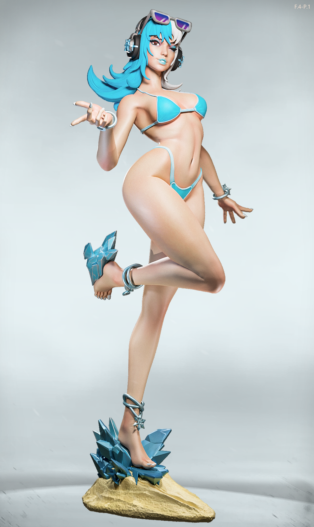 Summer Luna Snow Style Marvel Rivals Unpainted Resin Garage Kit (1/6-1/12)