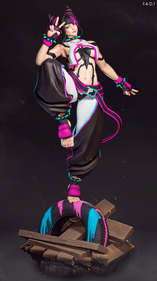 Classic Juri Style Street Fighter Unpainted Resin Garage Kit (1/6-1/12)