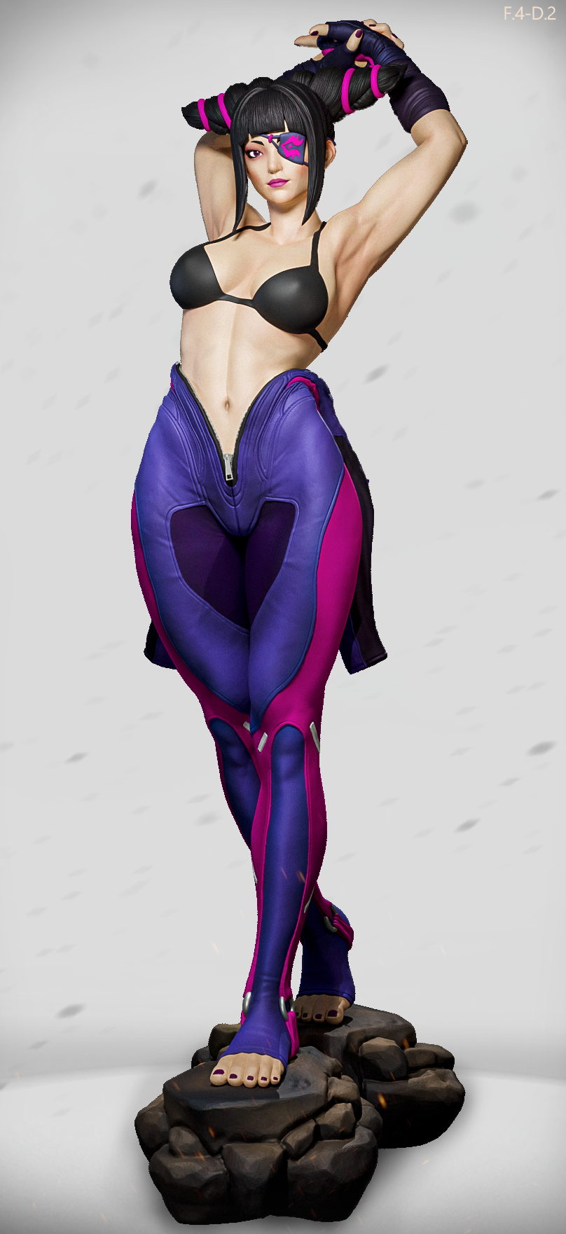 Classic Juri Style Street Fighter Unpainted Resin Garage Kit (1/6-1/12)