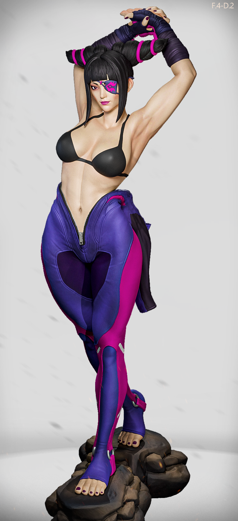 Classic Juri Style Street Fighter Unpainted Resin Garage Kit (1/6-1/12)