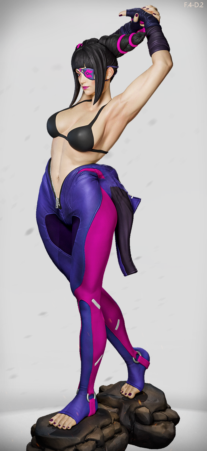 Classic Juri Style Street Fighter Unpainted Resin Garage Kit (1/6-1/12)