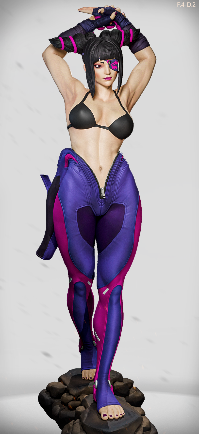 Classic Juri Style Street Fighter Unpainted Resin Garage Kit (1/6-1/12)