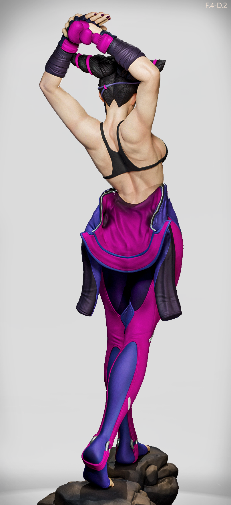 Classic Juri Style Street Fighter Unpainted Resin Garage Kit (1/6-1/12)