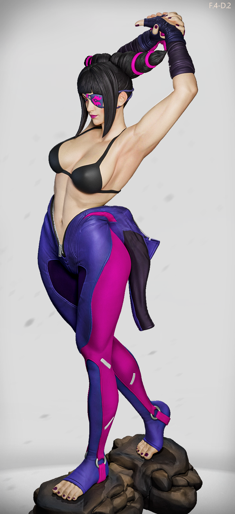 Classic Juri Style Street Fighter Unpainted Resin Garage Kit (1/6-1/12)