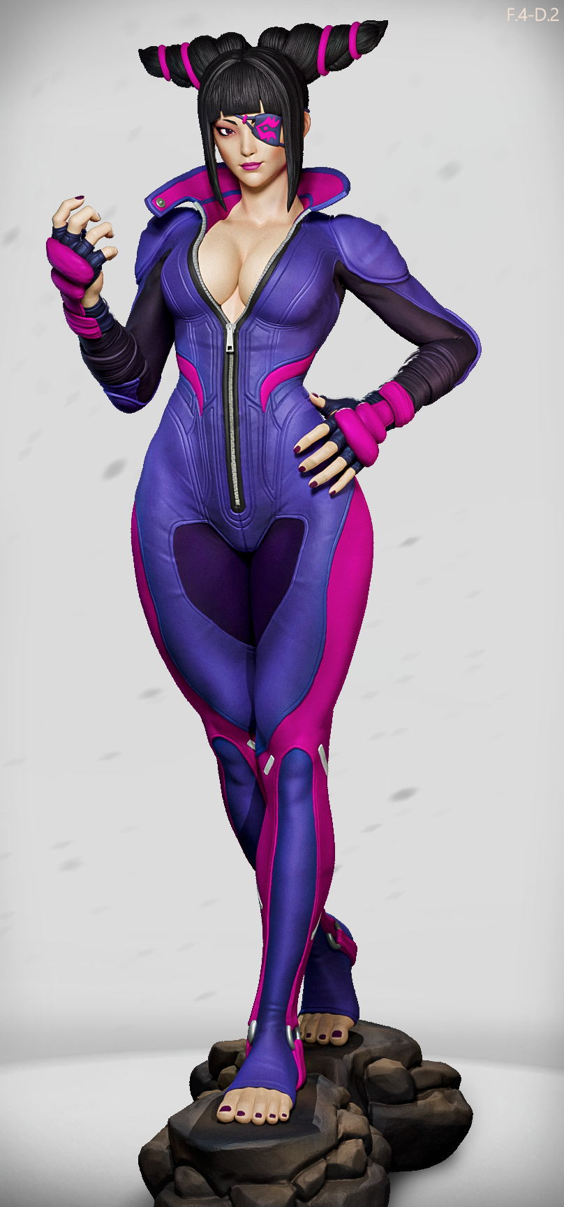 Classic Juri Style Street Fighter Unpainted Resin Garage Kit (1/6-1/12)