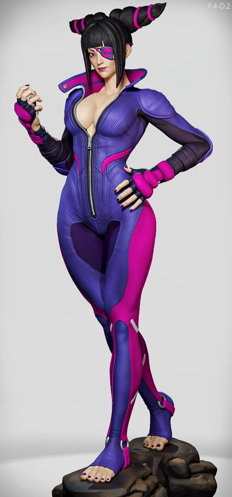 Classic Juri Style Street Fighter Unpainted Resin Garage Kit (1/6-1/12)