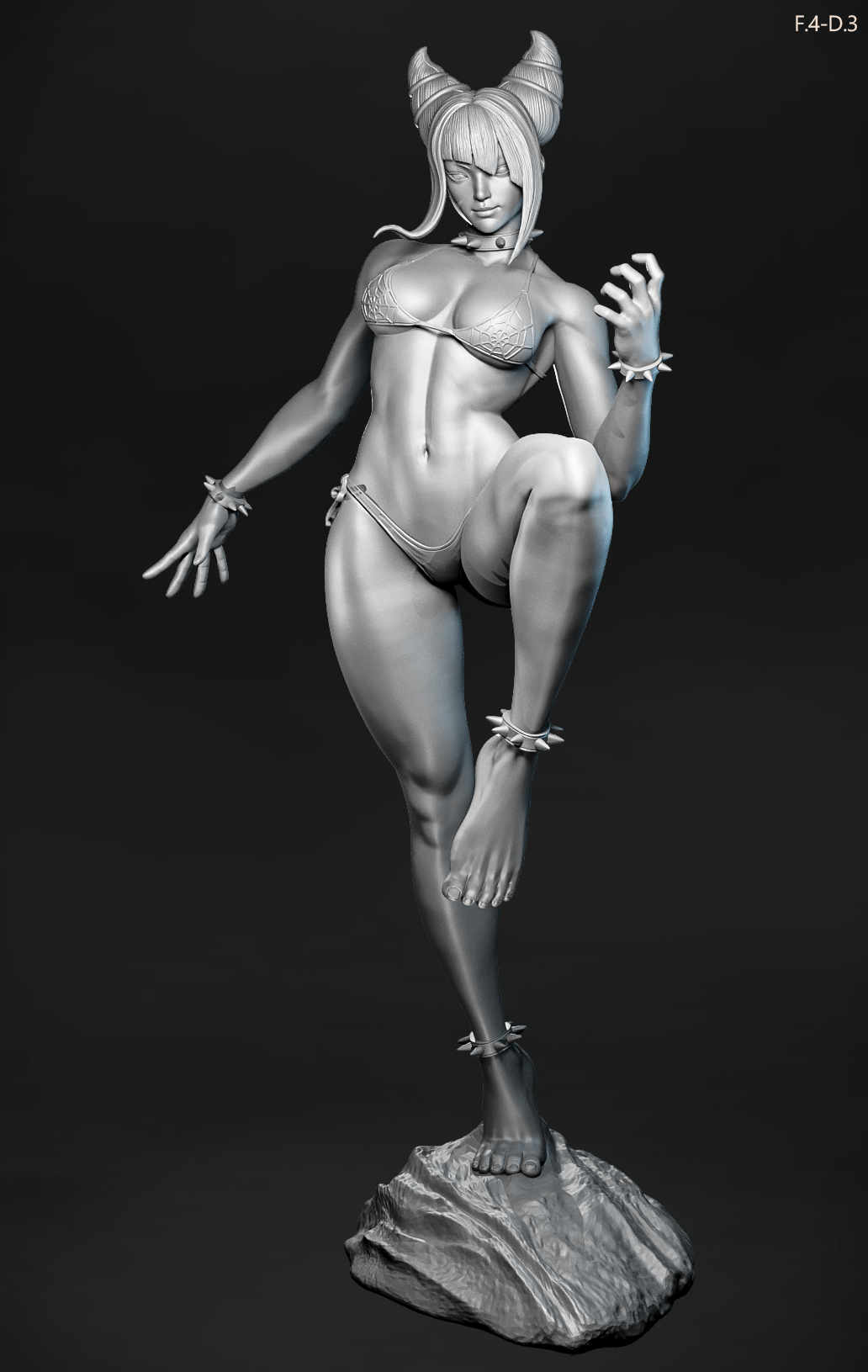 Classic Juri Style Street Fighter Unpainted Resin Garage Kit (1/6-1/12)
