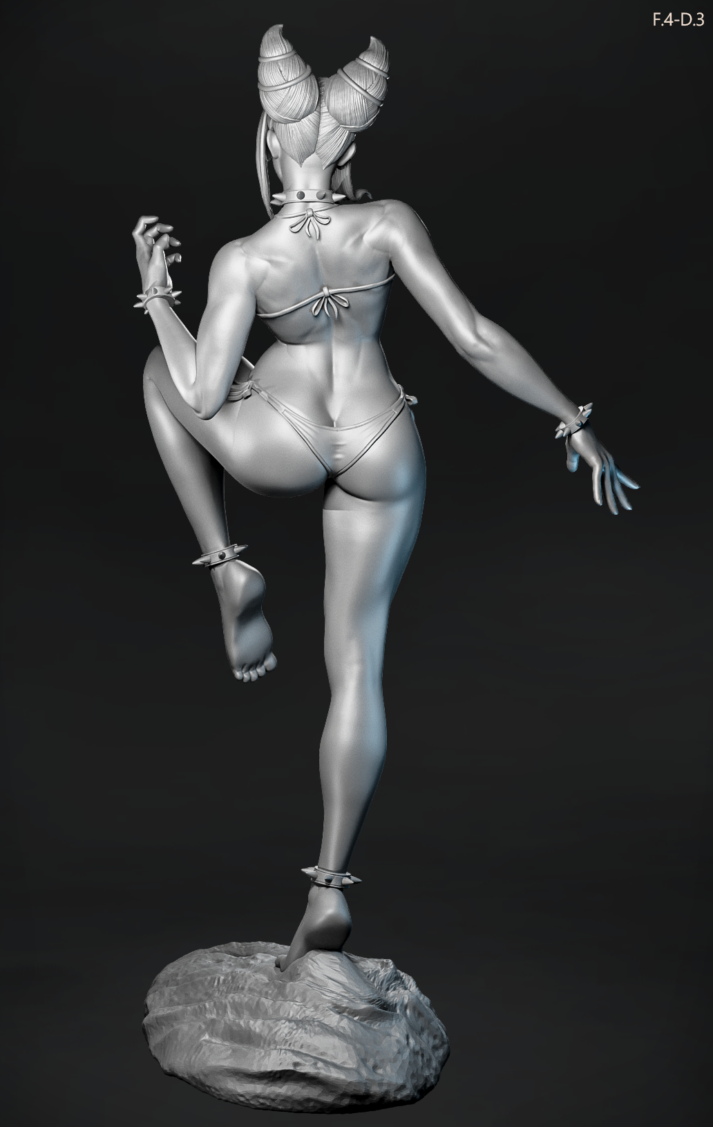Classic Juri Style Street Fighter Unpainted Resin Garage Kit (1/6-1/12)
