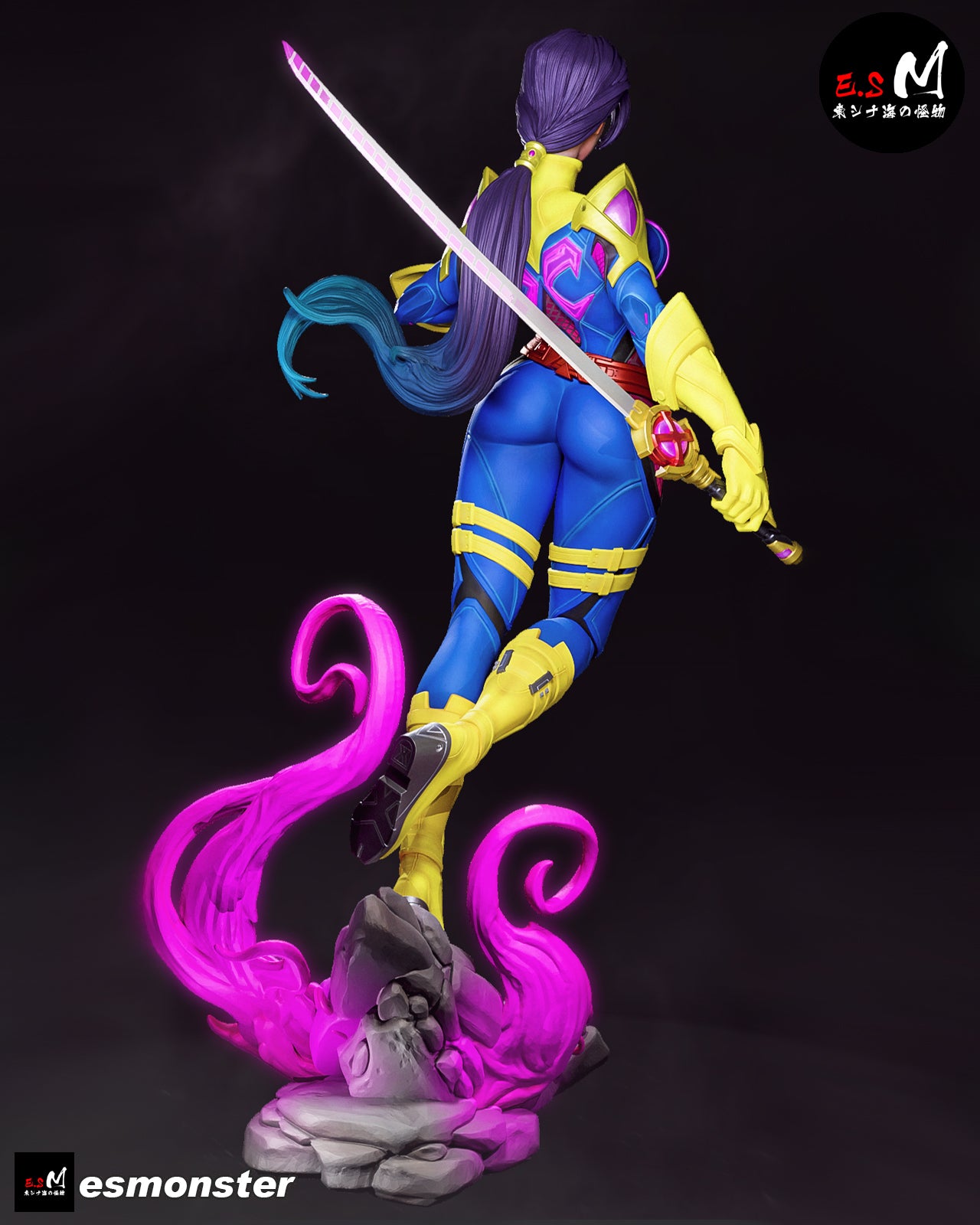 Psylocke Attack Style X-Men 97 Unpainted Resin Garage Model Kit (1/6-1/12)
