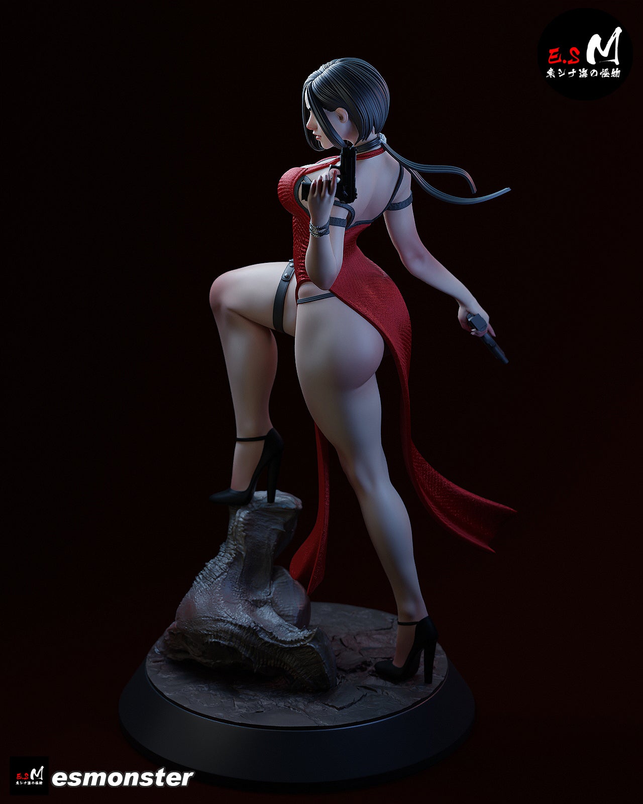 Dual Pistol Ada Style Resident Evil Unpainted Resin Garage Model Kit (1/6-1/12)