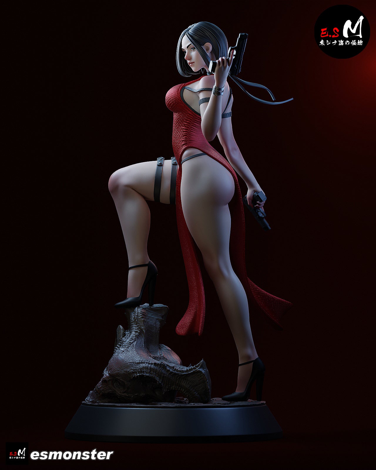 Dual Pistol Ada Style Resident Evil Unpainted Resin Garage Model Kit (1/6-1/12)