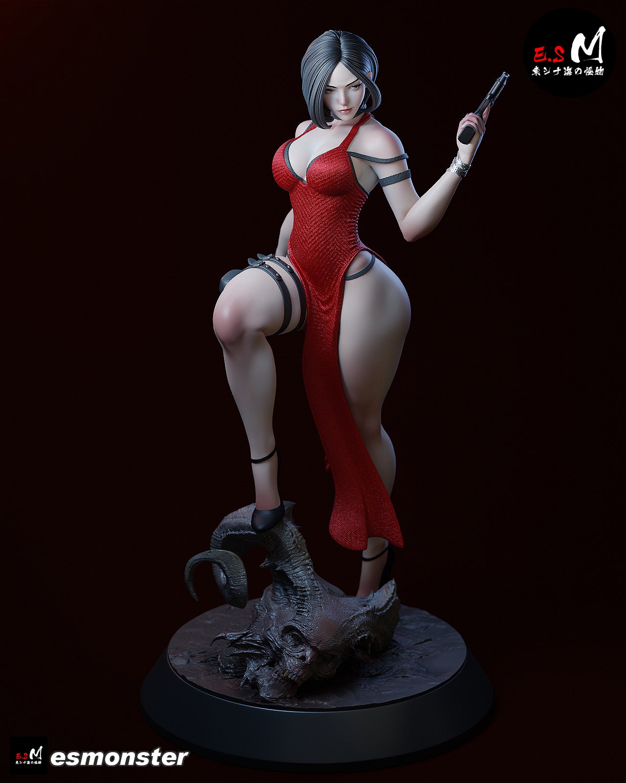 Dual Pistol Ada Style Resident Evil Unpainted Resin Garage Model Kit (1/6-1/12)