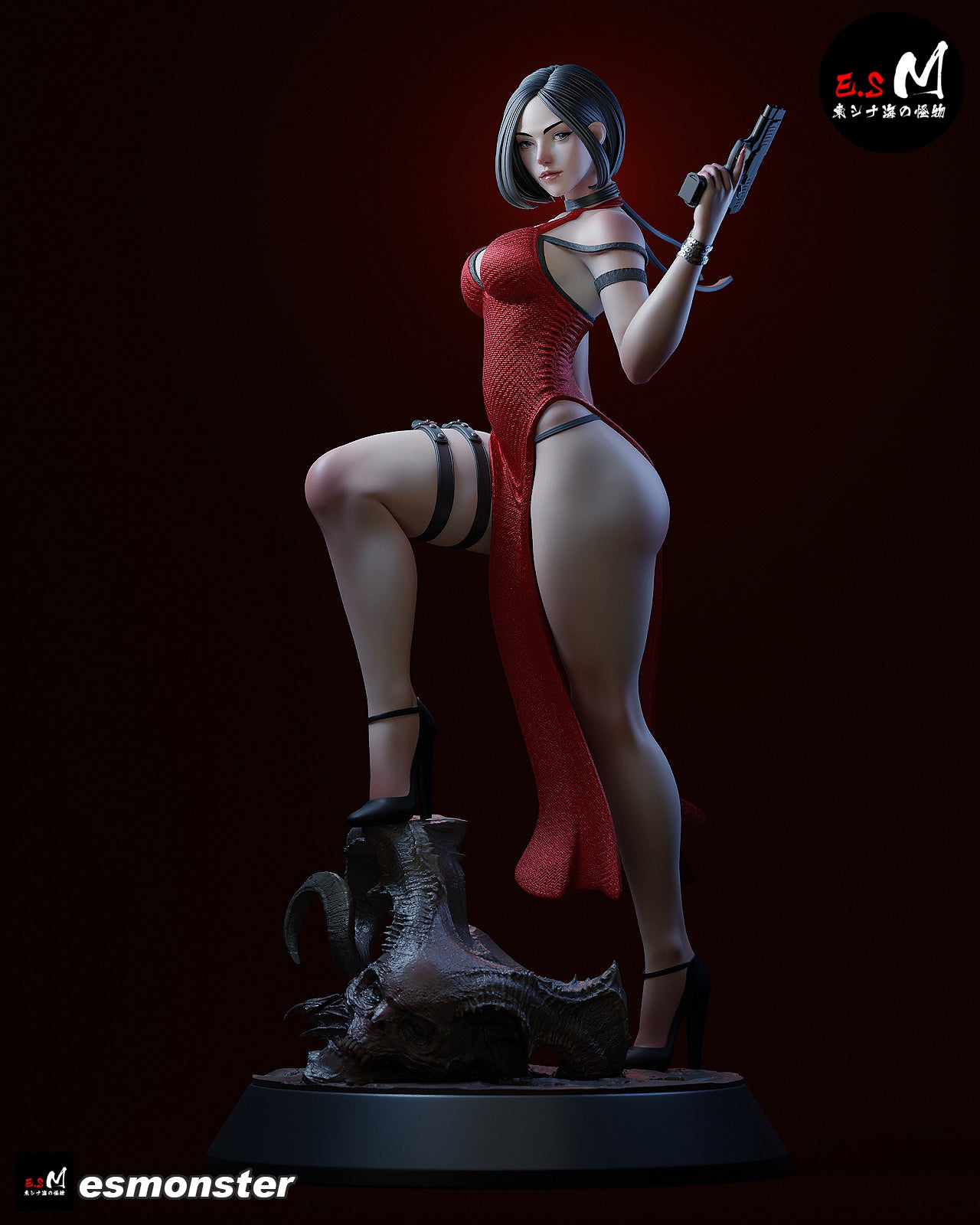 Dual Pistol Ada Style Resident Evil Unpainted Resin Garage Model Kit (1/6-1/12)