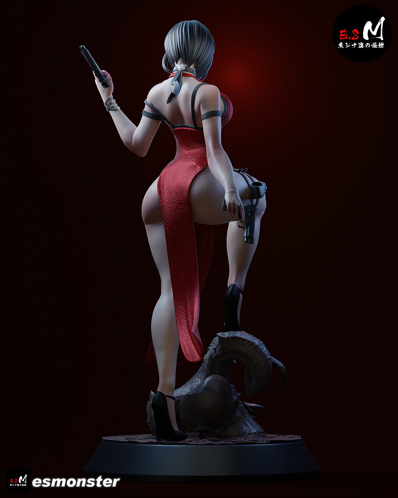 Dual Pistol Ada Style Resident Evil Unpainted Resin Garage Model Kit (1/6-1/12)