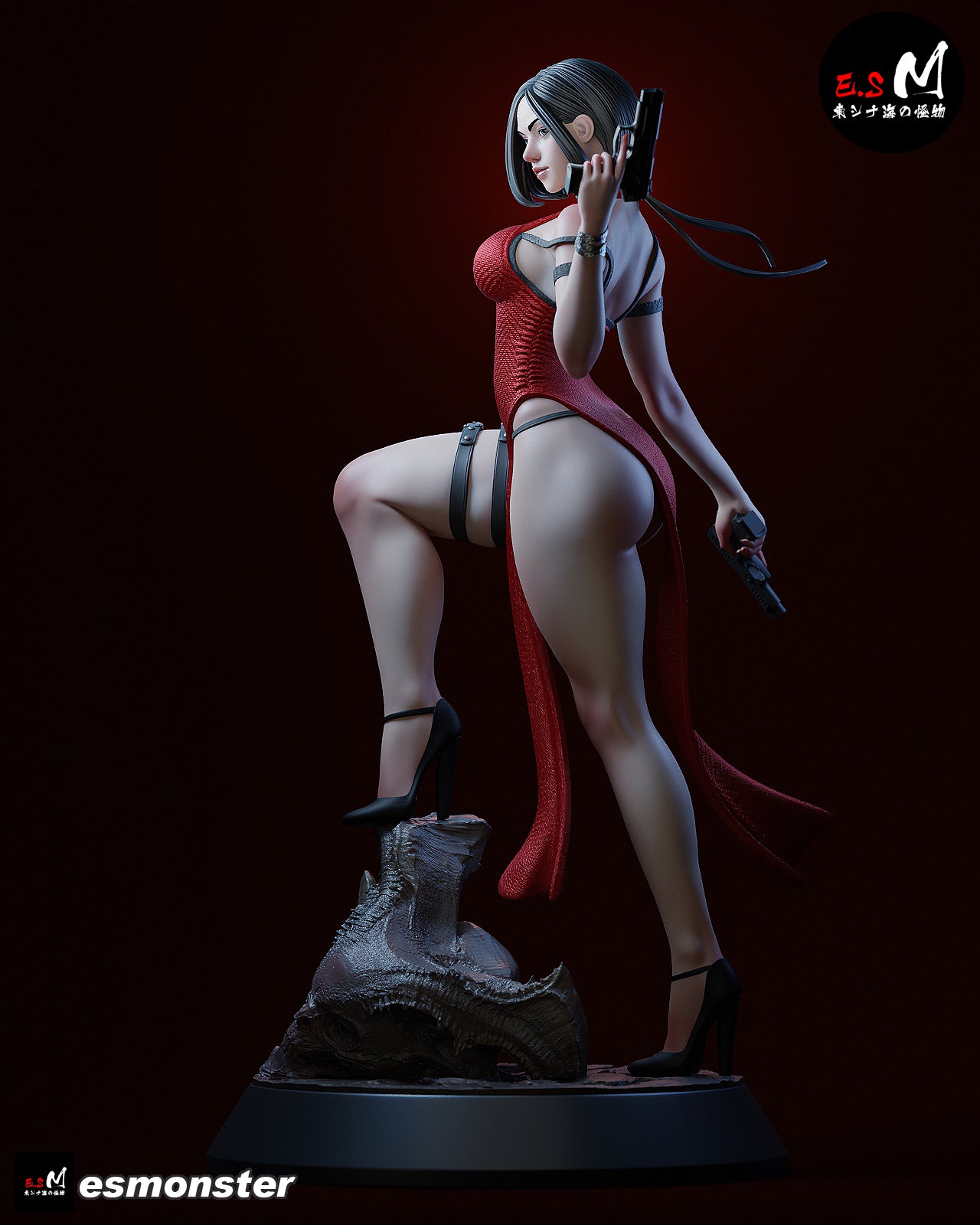 Dual Pistol Ada Style Resident Evil Unpainted Resin Garage Model Kit (1/6-1/12)
