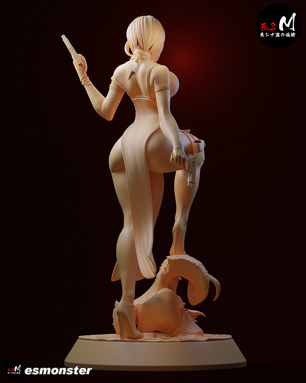 Dual Pistol Ada Style Resident Evil Unpainted Resin Garage Model Kit (1/6-1/12)