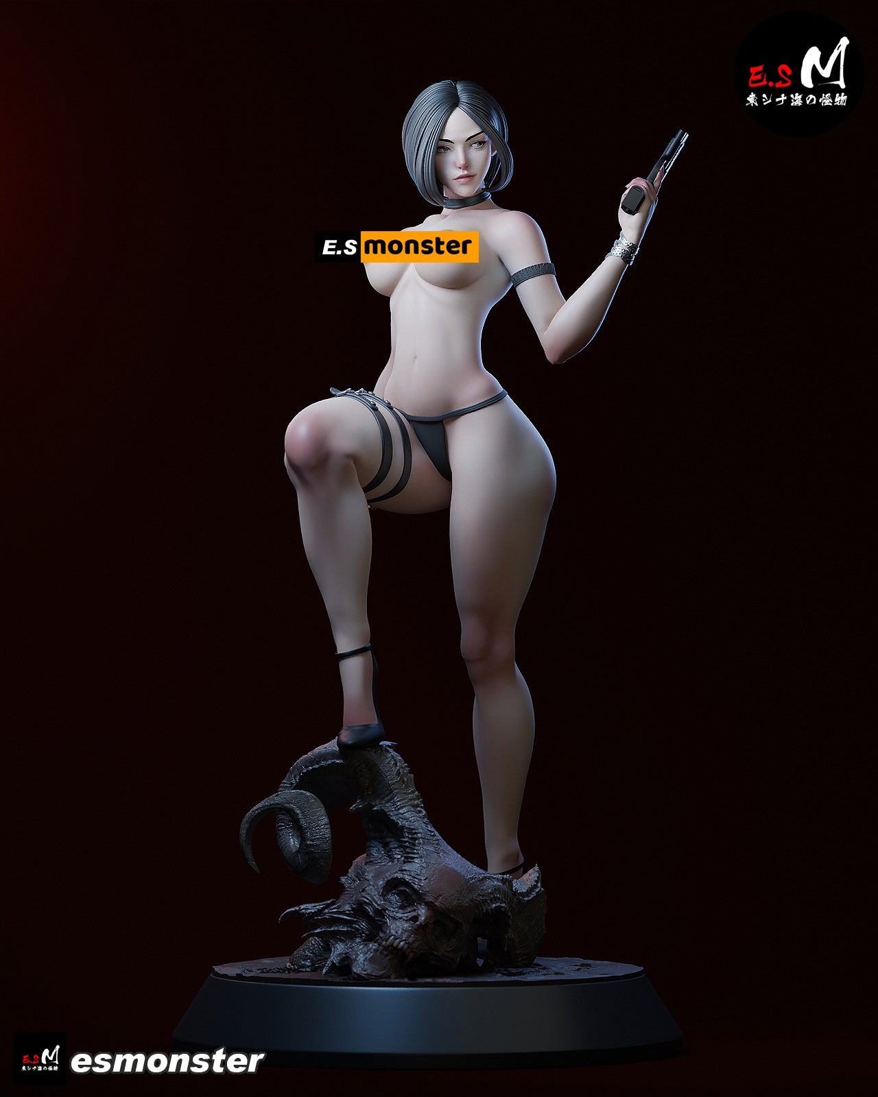 Dual Pistol Ada Style Resident Evil Unpainted Resin Garage Model Kit (1/6-1/12)