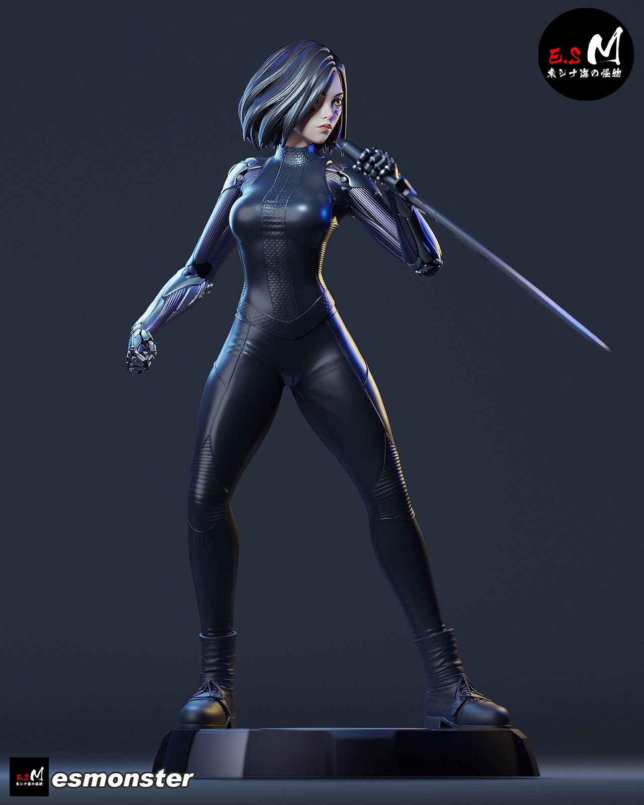 Alita Style Battle Angel Cyberpunk Unpainted Resin Garage Kit (1/6-1/12)